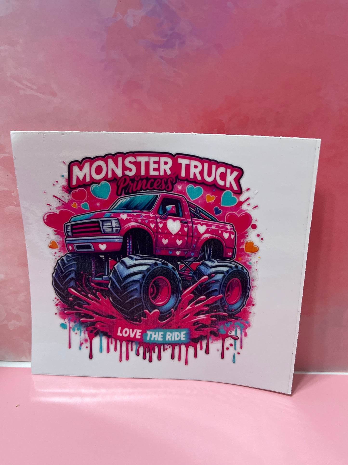 #635 Pink monster truck