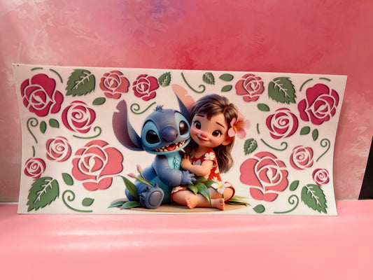 #531 Lilo & Stitch pink flowers