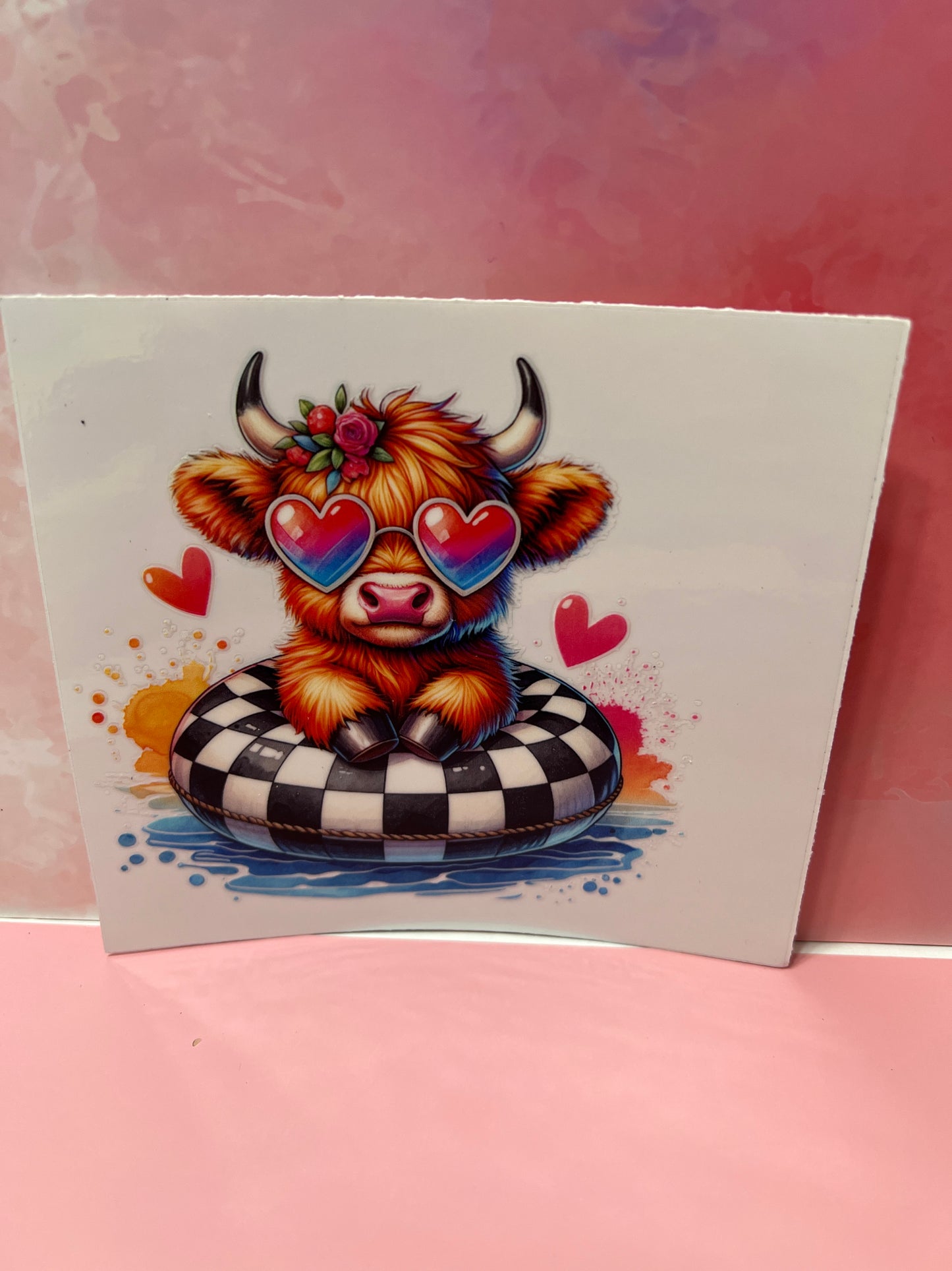 #318 cow on floaty