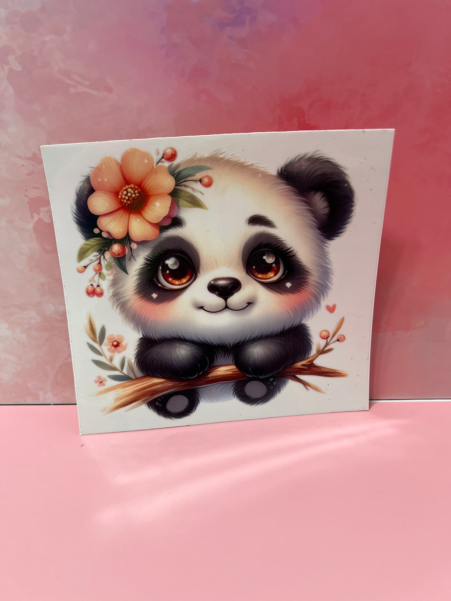 #159 panda with flower
