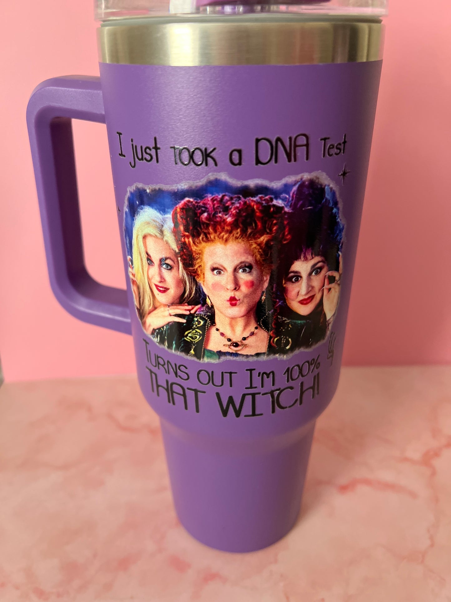 40 oz insulated Hocus Pocus tumbler