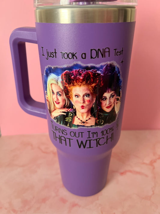 40 oz insulated Hocus Pocus tumbler