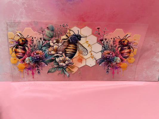 #120 bee flower honeycomb