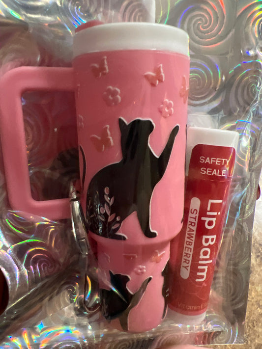 Cat pink tumbler