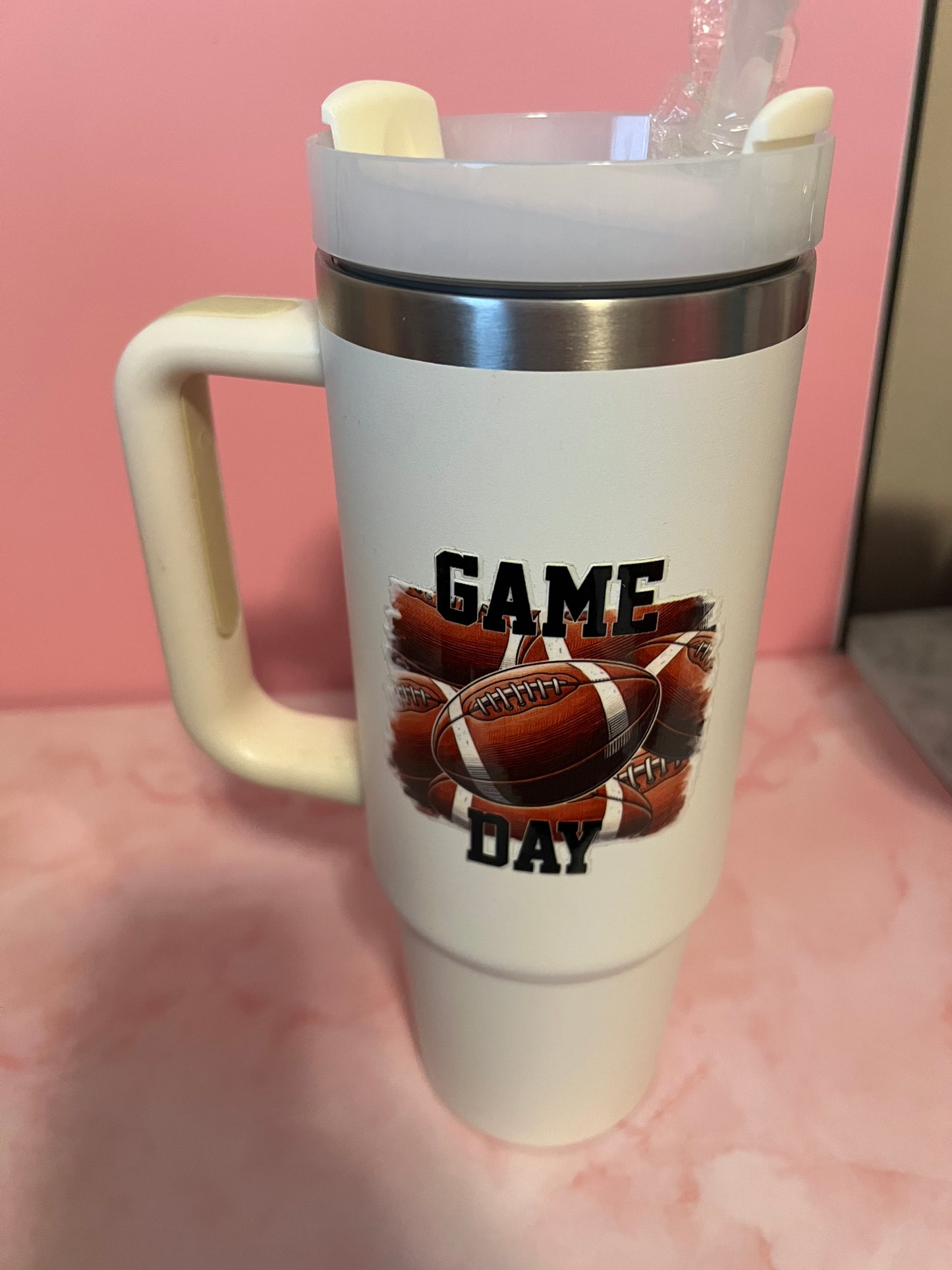 30 oz insulated tumblers Football various designs