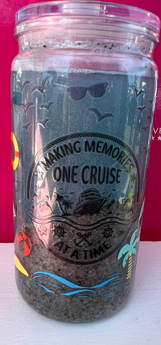 16oz beach cruise themed acrylic tumbler