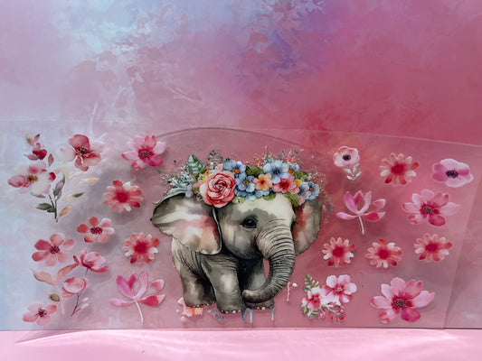 #175 Elephant with flowers