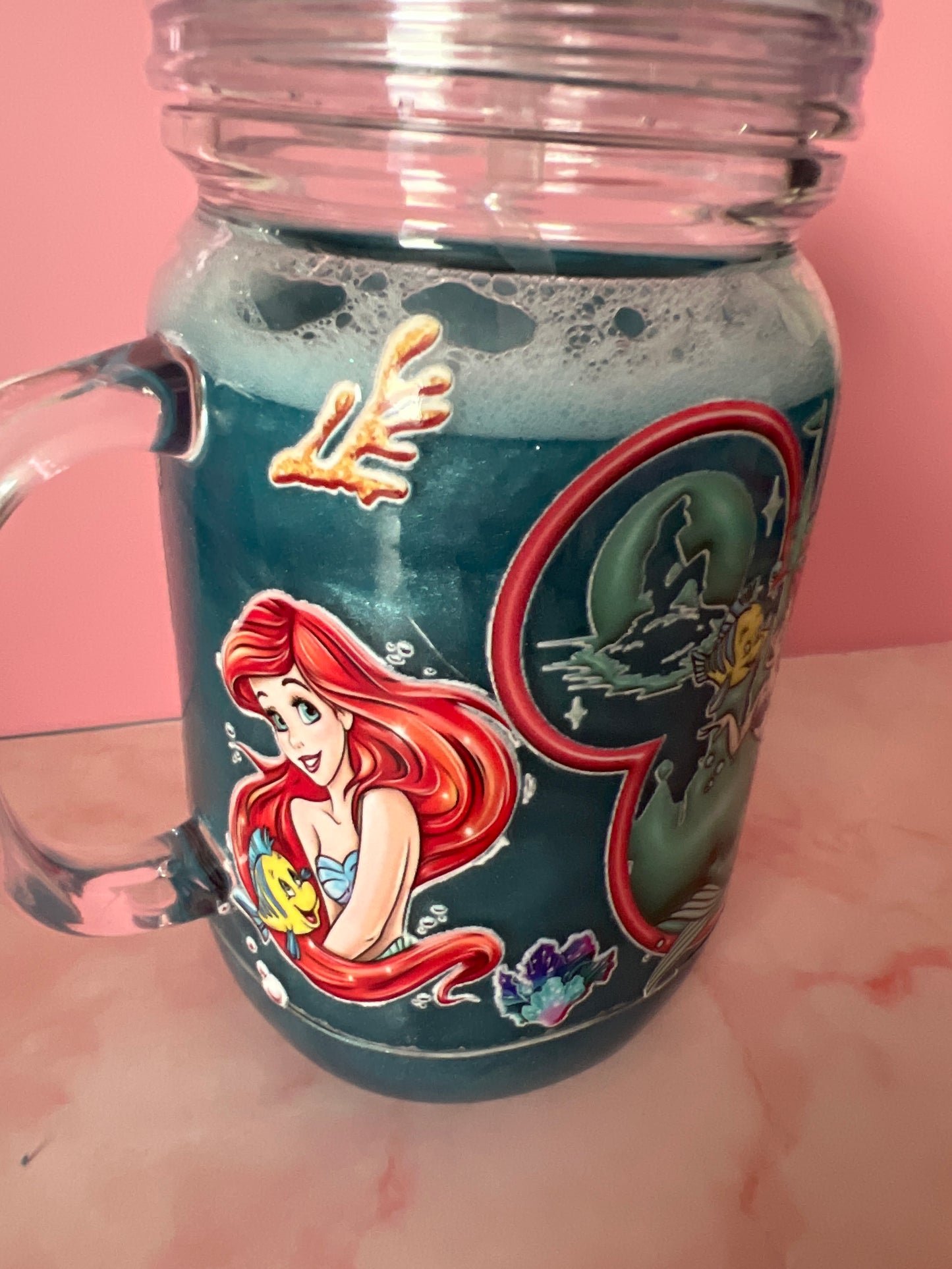 20 oz Little Mermaid beach themed tumbler