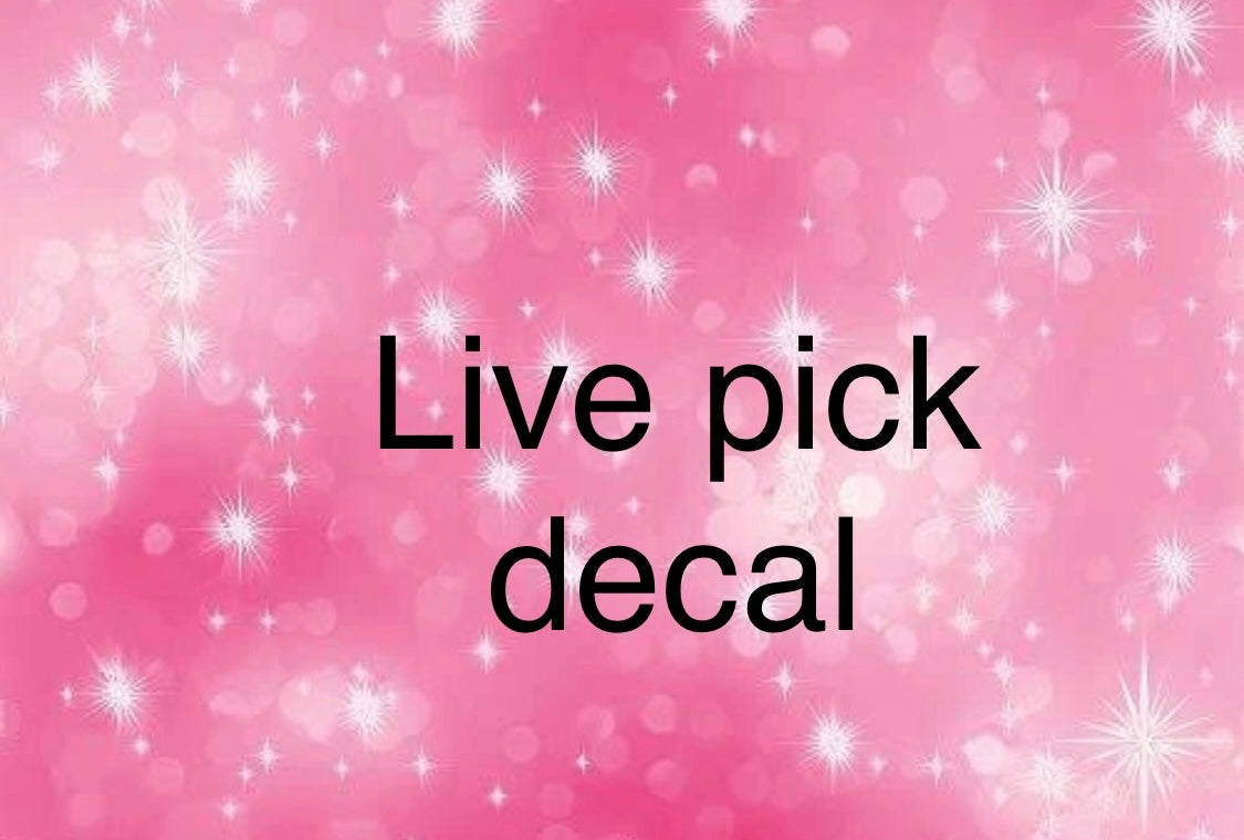 Live pick decal