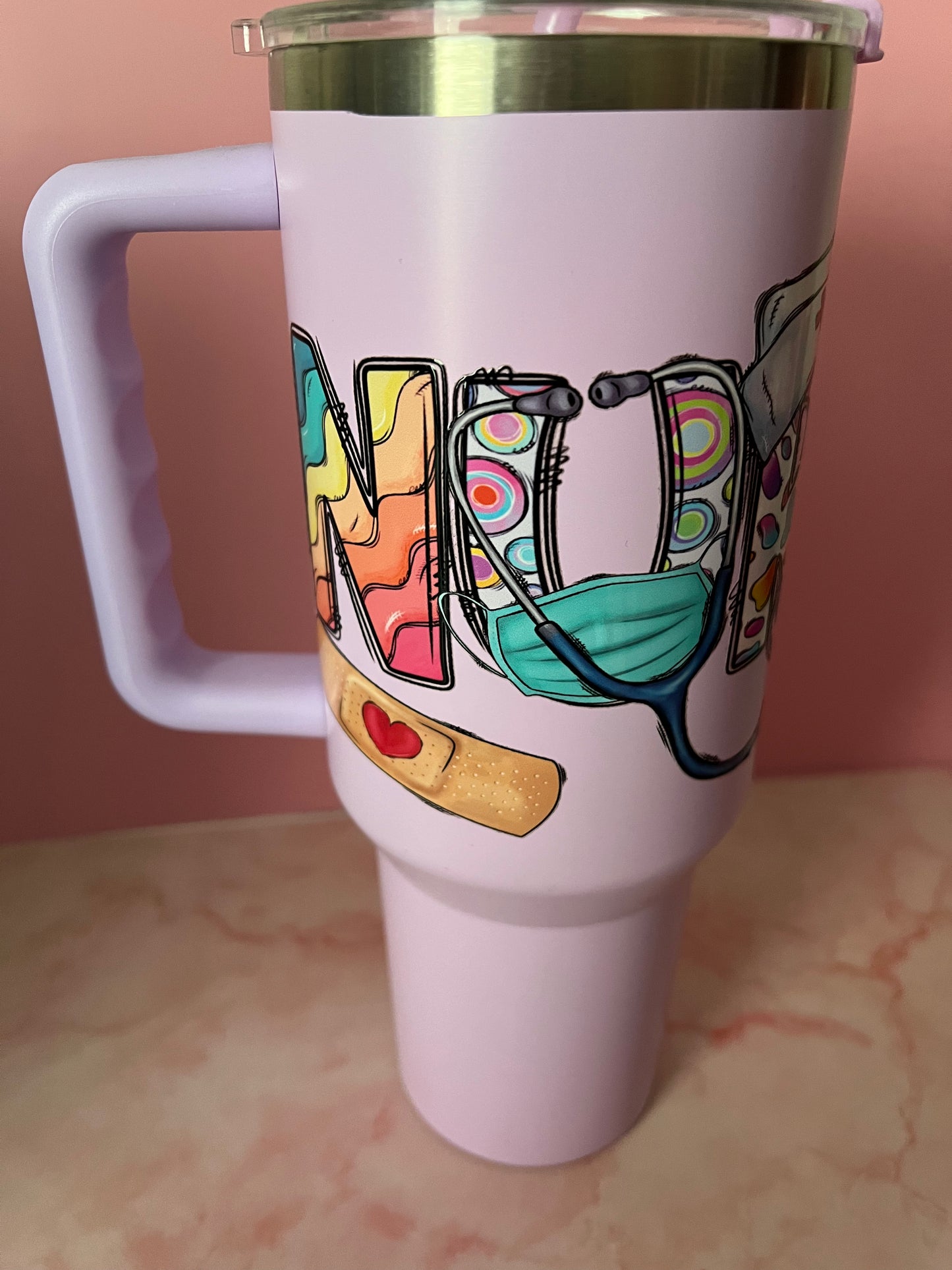 40 oz insulated Nurse tumbler