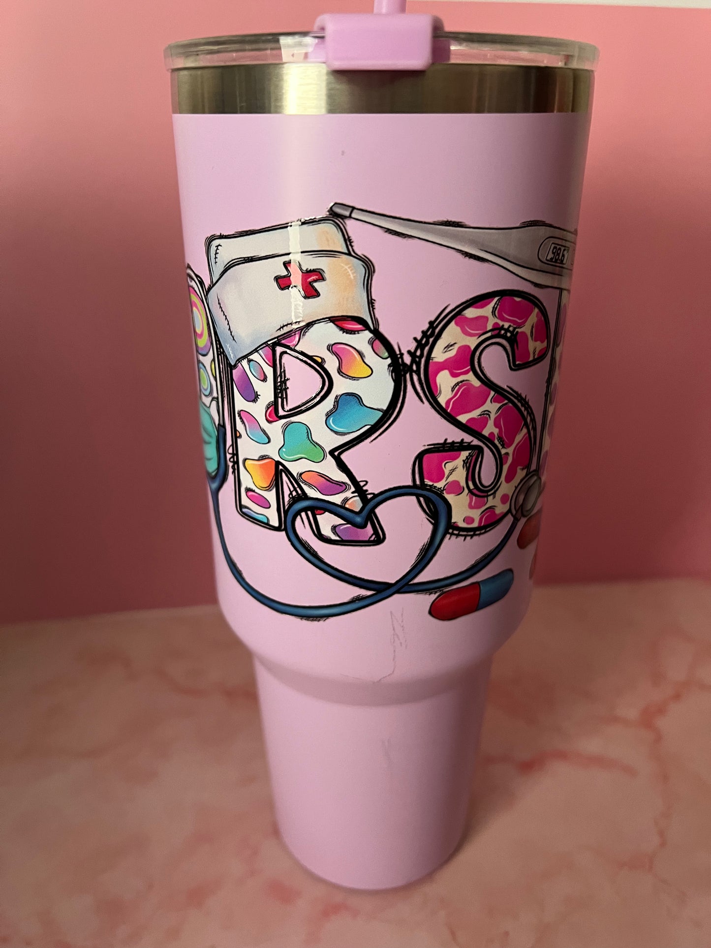 40 oz insulated Nurse tumbler