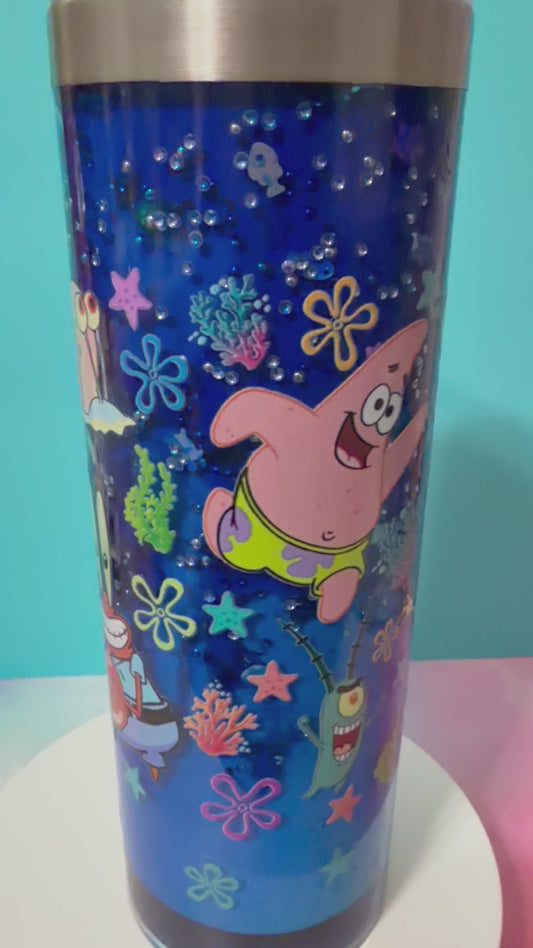 Sponge bob 20oz stainless steel lava tumbler