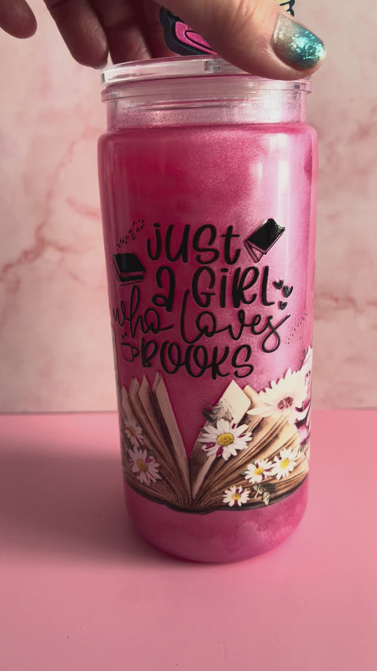 20 oz Acrylic tumbler with Book topper