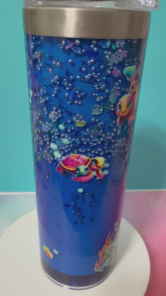 Under the sea turtle 20oz lava stainless steel tumbler